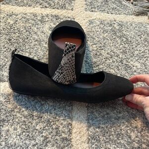 MIA Black and Snake Print Women's ballet Flats size 8